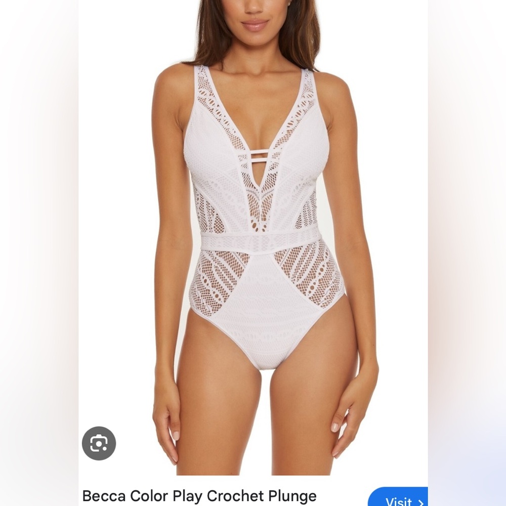 BECCA White Lace Bodysuit One Piece